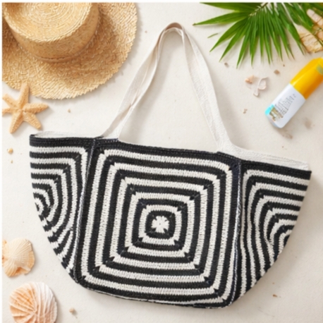 Black & White Beach Bag