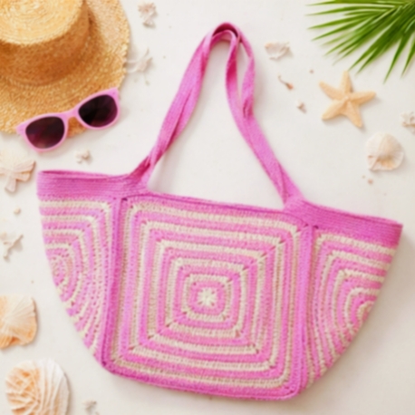 Pink beach bag