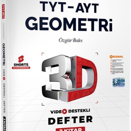 3D YAYINLARI TYT-AYT GEOMETRİ 2.KİTAP VİDEO DESTEKLİ DEFTER 