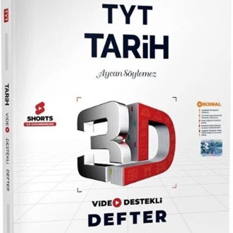 3D YAYINLARI TYT TARİH  VİDEO DESTEKLİ DEFTER 
