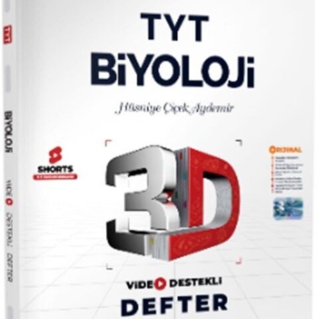3D YAYINLARI TYT BİYOLOJİ   VİDEO DESTEKLİ DEFTER 