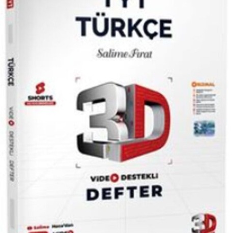 3D YAYINLARI TYT TÜRKÇE  VİDEO DESTEKLİ DEFTER 