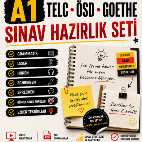  A1 TELC • ÖSD • GOETHE Sınav Hazırlık Seti 