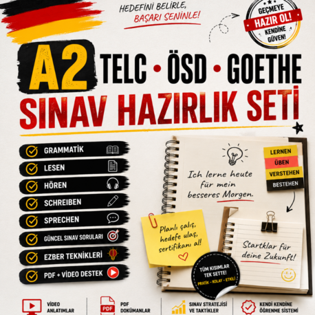  A2 TELC • ÖSD • GOETHE Sınav Hazırlık Seti 