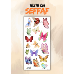 Renkli Kelebekler Sticker Sayfası UŞD-23