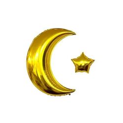 ay yıldızlı parlak balon 