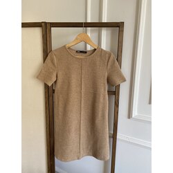 Zara kahve yumuşak dokulu elbise