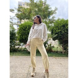 Zara krem jogger eşofman