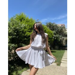 Volan detay elbise