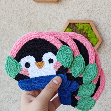 Punch Needle Christmas Coaster ✨