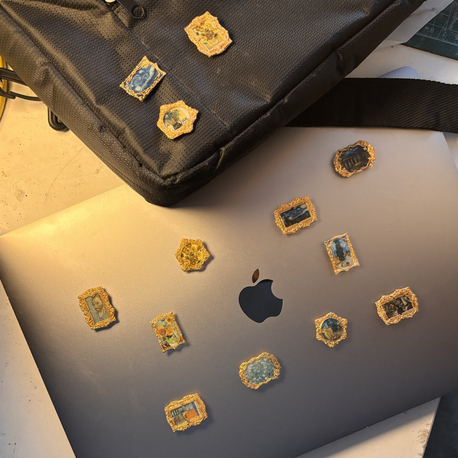 Laptop 3d Sticker Kişiye Özel Fotoğraflı Minyatür Çerçeveli