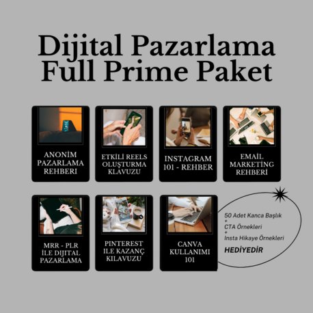 Dijital Pazarlama Full Prime Paket