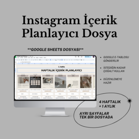 Instagram İçerik Planlayıcı - Google E-Tablo