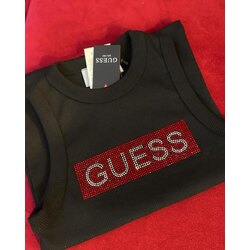 Guess Taşlı Atlet Siyah