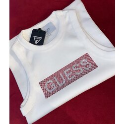 Guess Taşlı Atlet Beyaz