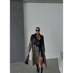 DERI DEDETAYLI TRENCHCOAT 