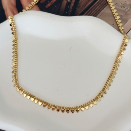 Vip Çoklu Kalp Detaylı Zincir Kolye