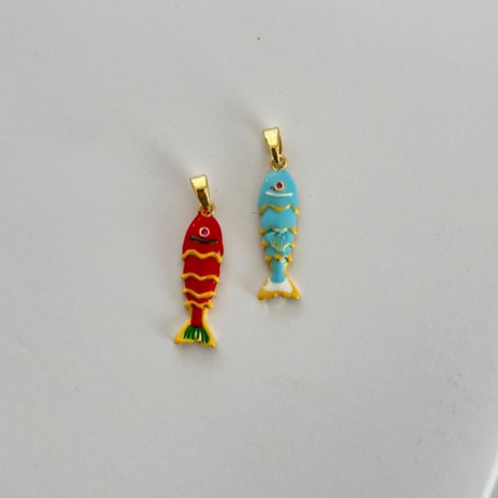 Altın Kaplama Balık Charm