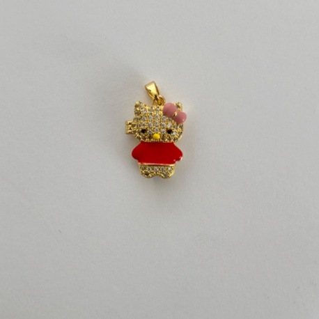 Altın Kaplama Hello Kitty Charm Uç