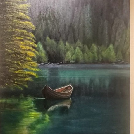 "Yağmurda derin orman "  Yağlıboya tablo I 100*70 cm 