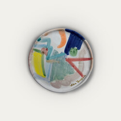 Soyut Temalı Seramik Tabak