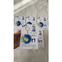 Pleksi detaylı Epoksi anahtarlık 