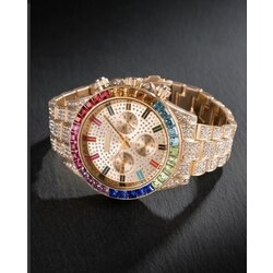 Rainbow ICED OUT WATCH Rose