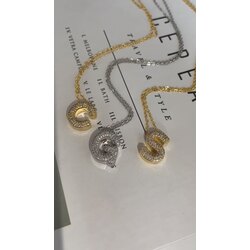 Zirkon Bubble Harf Kolye