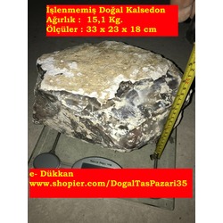 KALSEDON İŞLENMEMİŞ DOĞAL KALSEDON TAŞI  KS - 01