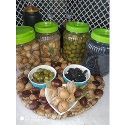 Yeşil kırma ve siyah sele zeytin 3 kg