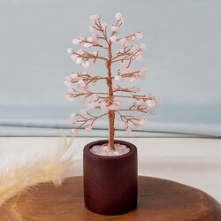 Pembe Kuvars Doğaltaş Ağaç