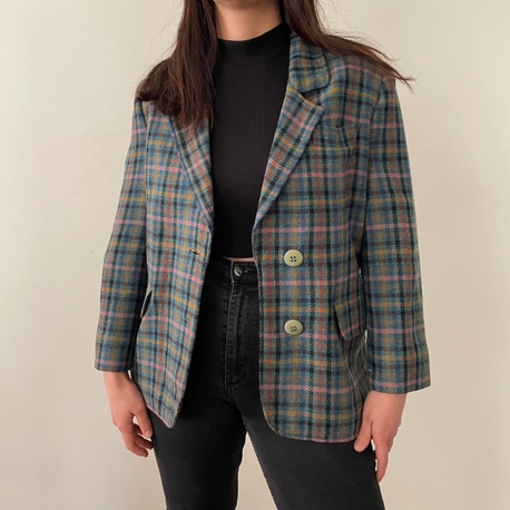 vintage 90s kaşe unisex ceket