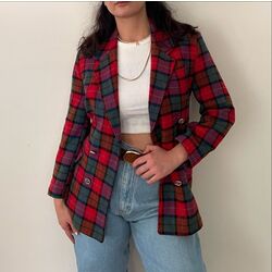 vintage ekose jacket