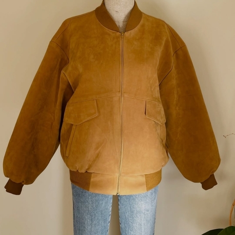 V İtaliano Vintage orj süet deri unisex 90s mont 