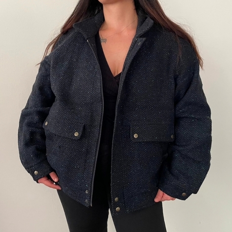 vintage unisex 90s kaşe mont 