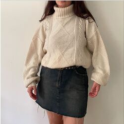 vintage unisex ekstra kalın kazak