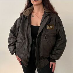 CAT orj deri unisex 90s mont
