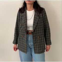 80s ekose jacket
