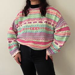 Benetton Vintage unisex 90s colors kazak 