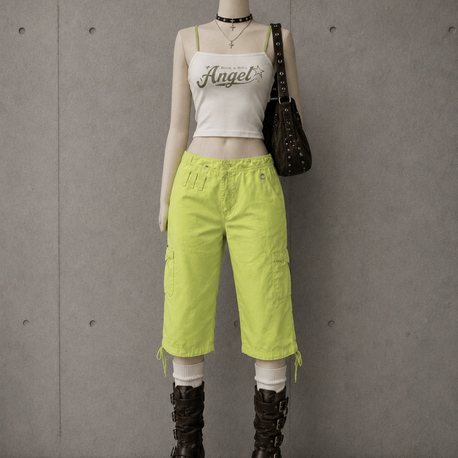 Vintage y2k kapri pantolon