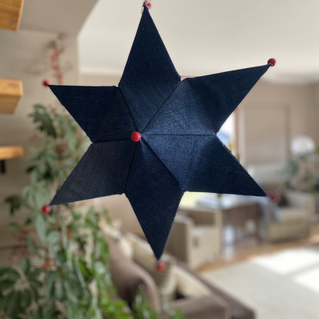 Origami,kumaş kaplı yıldız