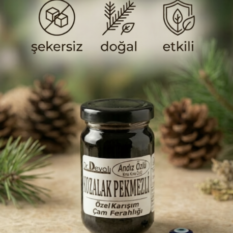Dr.Devalı Çam Kozalak Pekmezi Katkısız, Şekersiz, Ferahlatan Lezzet 130 GR