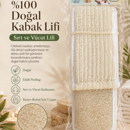 Dr.Devalı Kabak Lifi Sırt ve Vücut için (Loofah)