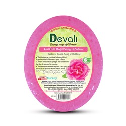 Dr.Devalı Gül Özlü El Yapımı Doğal Süngerli Sabun