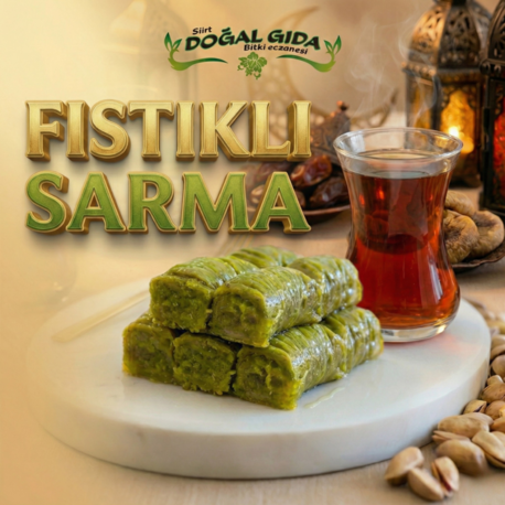Siirt Doğal Gıda Taze Fıstıklı Sarma Baklava 1 KG