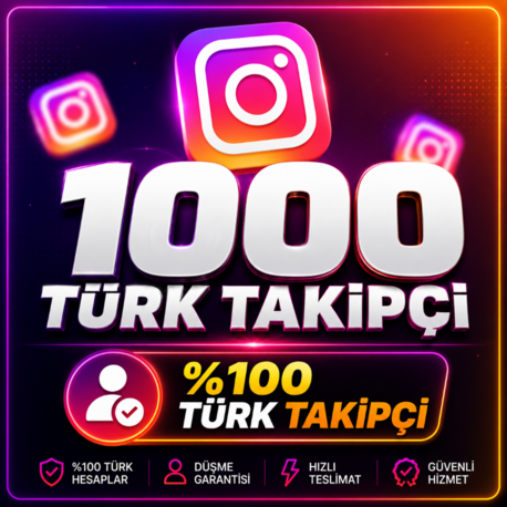 ⭐1000 Gerçek Türk Takipçi | Hızlı Başlangıç ⭐