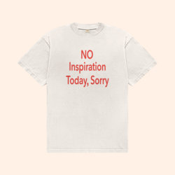 No Inspiration Today I'm Sorry T-Shirt