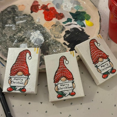 Merry Christmas Tuval Magnet