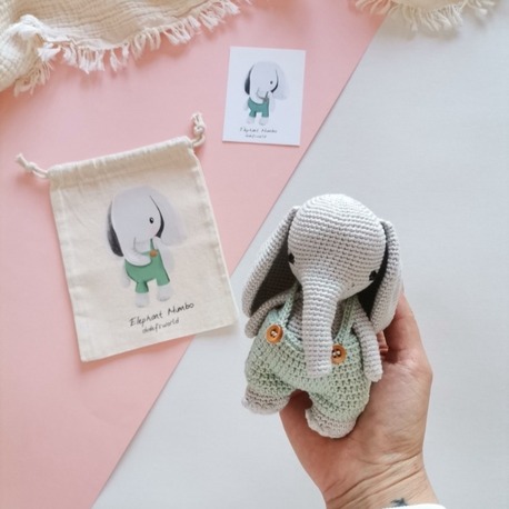 Amigurumi Erkek Fil Mumbo Oyuncak 