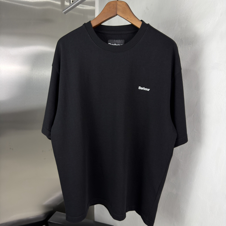 Barbour T-Shirt Siyah Oversize (Orjinal)
